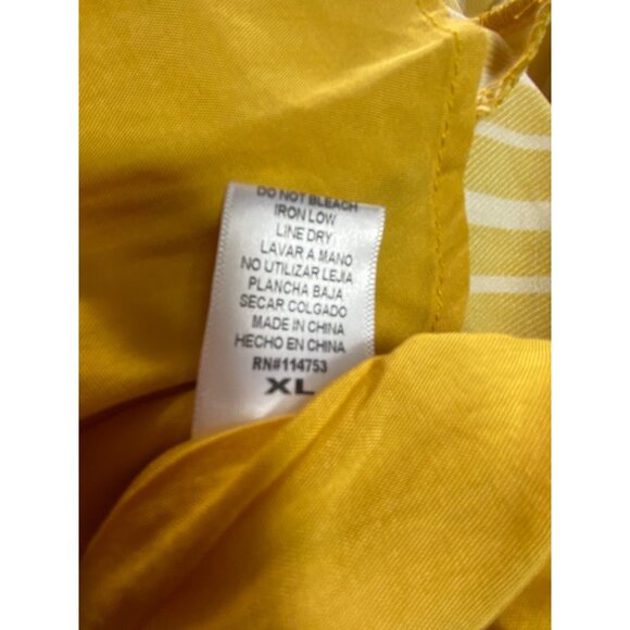 Fashion Nova XL Halter Neck Yellow White Striped Maxi Dress Retro Pinup Sexy Y2k - Picture 7 of 12